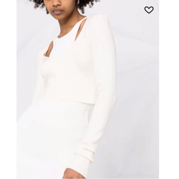 GAUGE81 Khota Knit Double-Layered Dress Sz XS Ivory - Picture 4 of 14